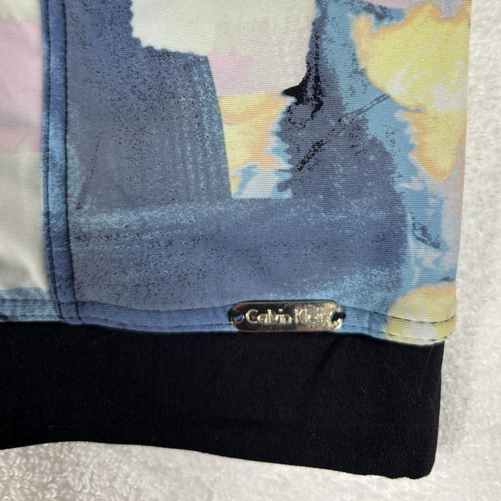 Calvin Klein Floral Sports Bra Large Racerback Athletic Workout Gym Activewear - Picture 3 of 10
